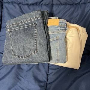 Three Pairs of Maternity Jeans/H&M and Pink Blush